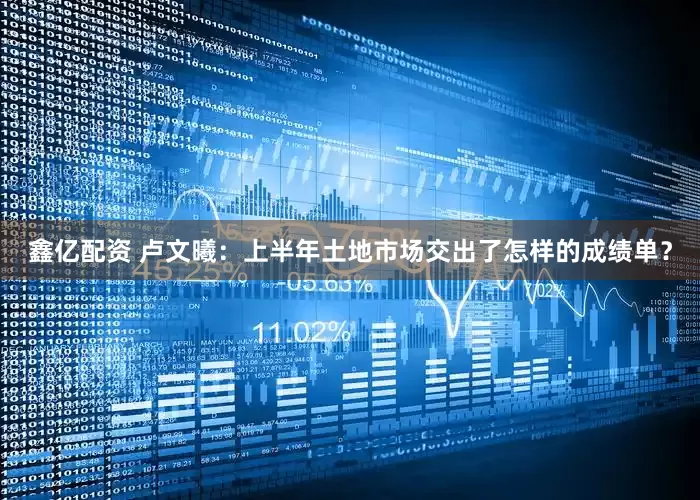 鑫亿配资 卢文曦：上半年土地市场交出了怎样的成绩单？